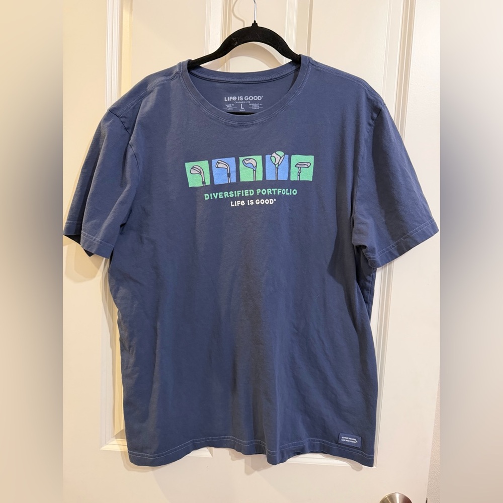 Life is good golf print tee